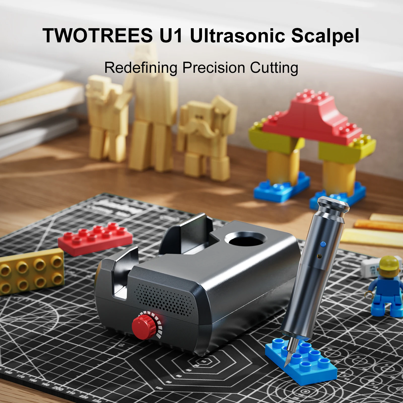 Ultrasonic Cutting Knife U1 48w 40kHz 2-in-1 Handheld Ultrasonic Cutting and Polishing Machine, for Cutting, Grinding, Polishing
