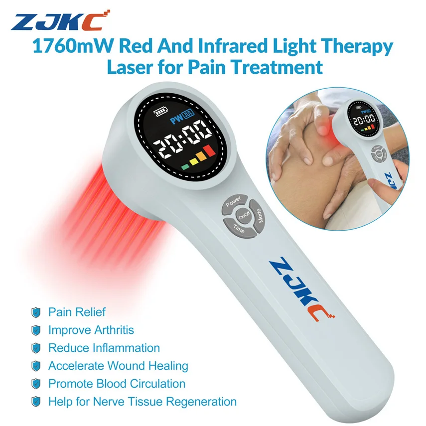 

1760mW Cold Laser LLLLT Low Level Laser Therapy Treatment Device for Arthritis Pain Relief Wound Healing 660nm 810nm 980nm