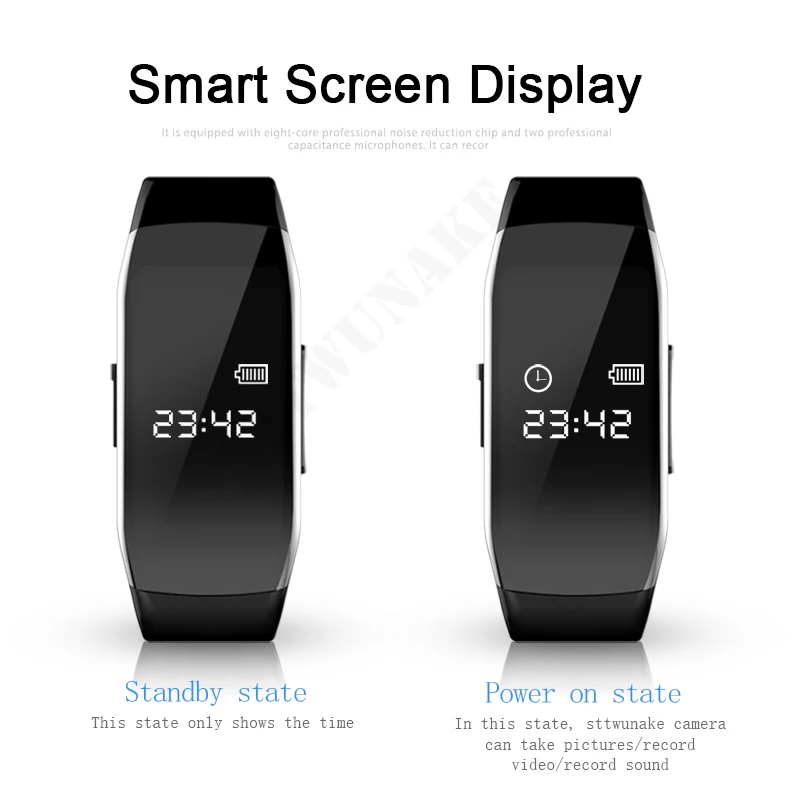 versteckt Spion 1080P HD DV Professionelle Mini-Kamera-Uhr Digitaler Sprach- und Videorekorder Armband-Diktiergerät Kleiner Mikro-Soundrekorder für Zuhause – Detail 5