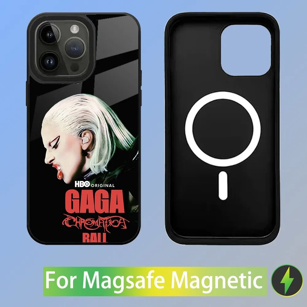 L-Lady G-Gaga Singer Phone Case For iPhone 15,14,13,12,11,Plus,Pro,Max Mini Magsafe Magnetic Wireless Charging