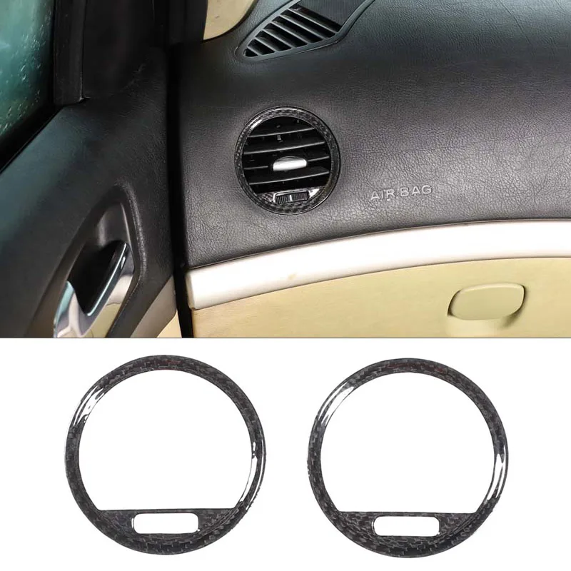 For Alfa Romeo 159/Brera/Spider 2004-2011 Real Carbon Fiber Dashboard Side Air Outlet Decorative Frame Sticker Car Accessories