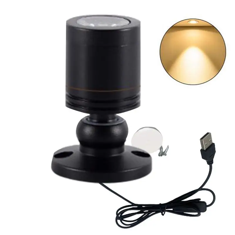 

Small Indoor Spotlight LED Floor Spot Light USB Powered Mini Jewelry Spotlight Dimmable Plant Spotlight Focus Lights Indoor