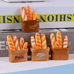 10Pcs/Lot Artificial Bread Resin Baguette Charms Cute Cartoon Fake Food DIY Sweet Flatback Cabochon Pendant Homemade Gift