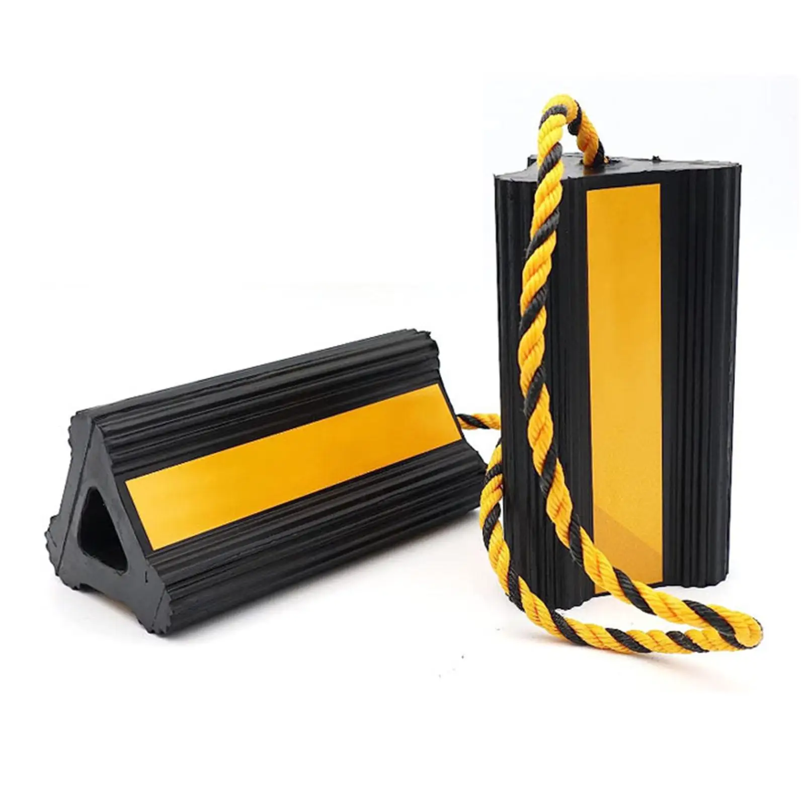 Tires Block Stopper Chocks Rubber RV Leveling Blocks Uneven Ground Yellow