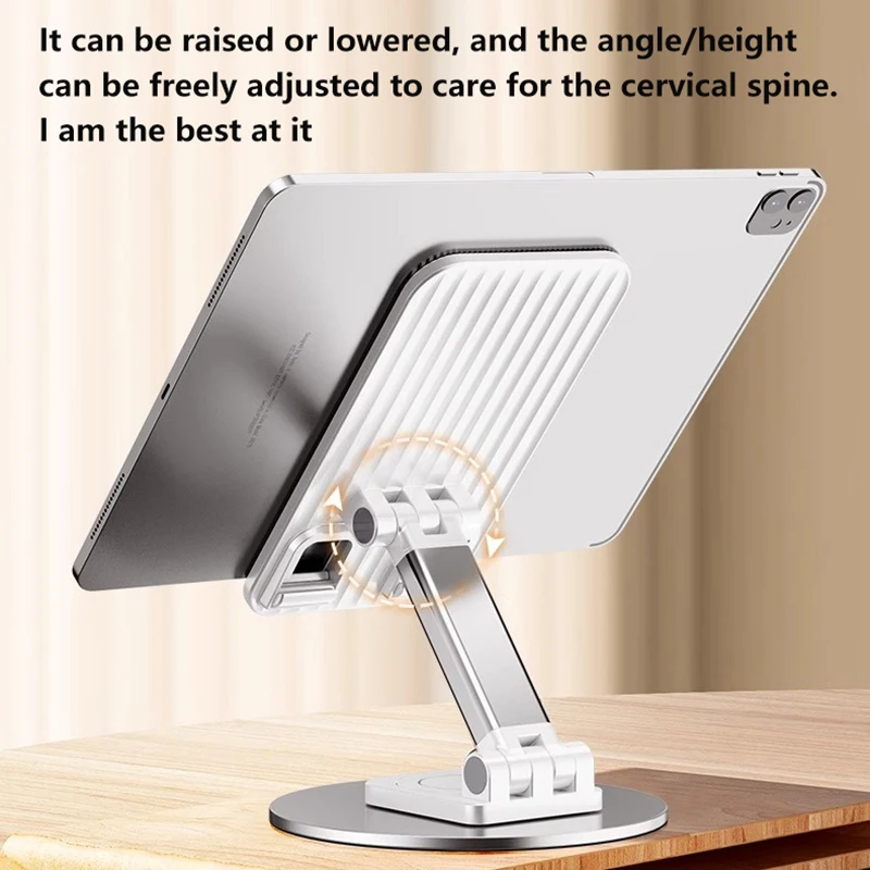 360 Rotate Metal Desk Mobile Phone Holder Stand For IPhone IPad Xiaomi Portable Adjustable Foldable Tablet Stand Desktop Bracket