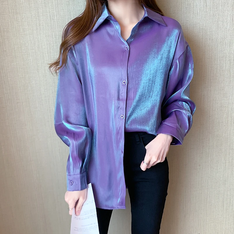 Cheap wholesale 2021 spring summer autumn new fashion casual ladies work women Blouse woman overshirt female OL Py1328