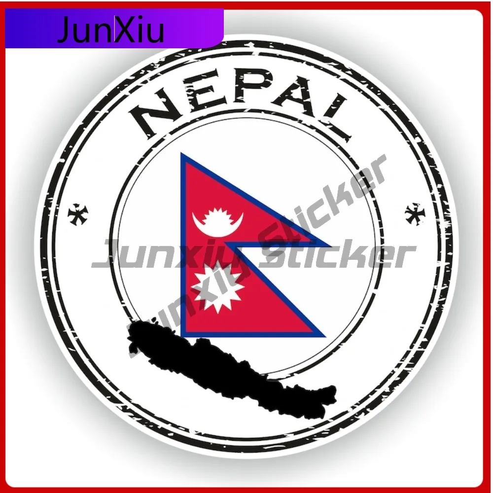 

Nepal Seal Round Flag Stylish Exterior Vehicle Accent Commonly Used On Bumpers Rear Windows And Trunks