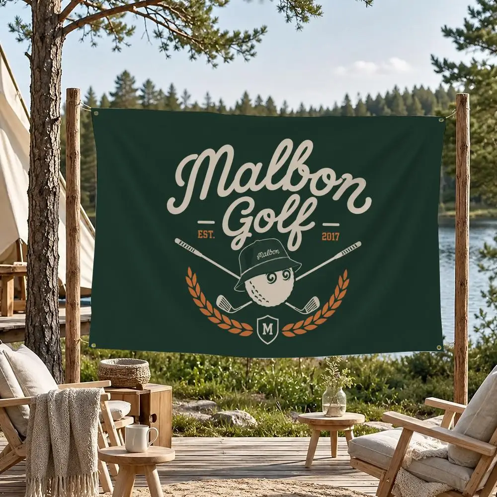 Ashion Golf MALBON Flaggen, Flagge für Zimmer, Wohnheim, Camping, Picknick, Kunststil, Garage, Bar, Wanddekoration, Banner – Detail 15