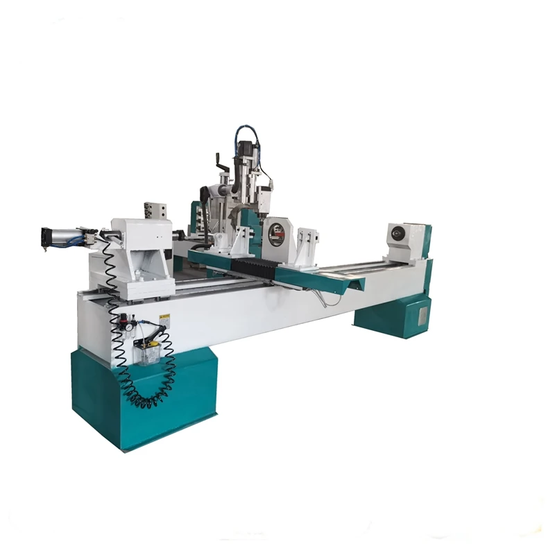 Handrail Column Pillar Wood Engraving Turning Milling CNC Wood Lathe Machine Supercnc 3D Table Chair Leg Stair