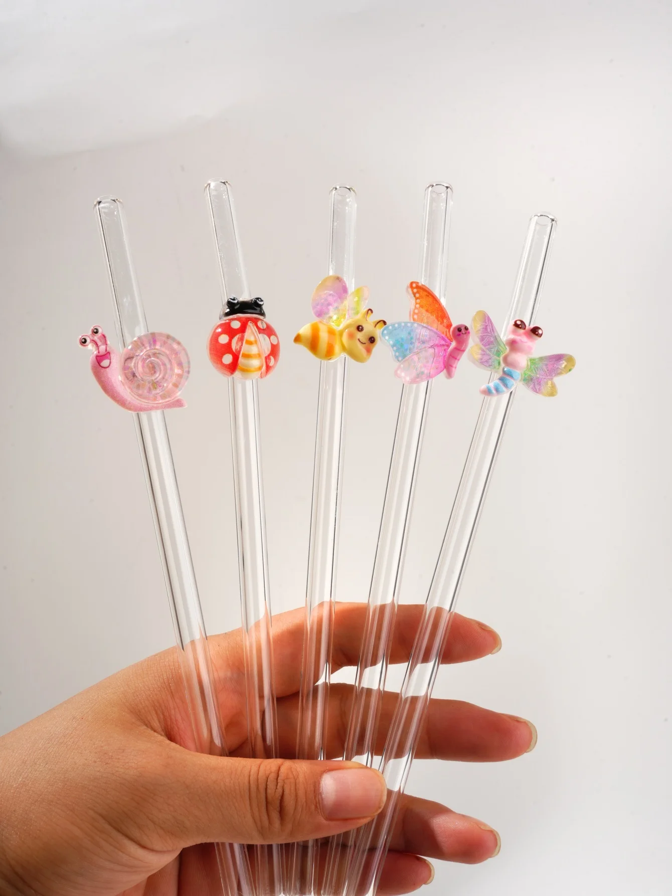 5PCS Bendable transparent decorative drinking straw, popular beach & graduation table accent, delicate gift picks - view 2