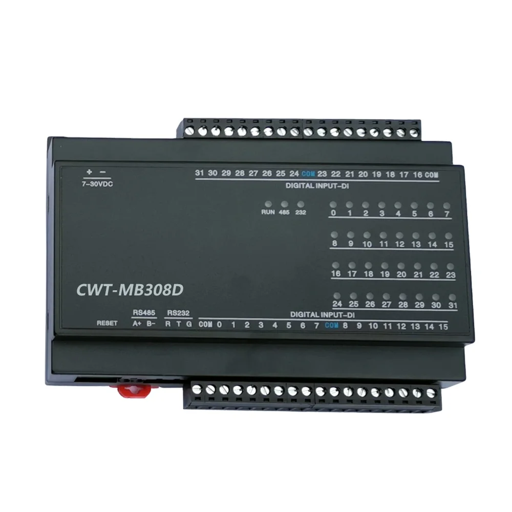 CWT-MB308D 32DI 32-Channel Digital Input RS485 Modbus Rtu Acquisition Io Module with 2500V Lightning protection