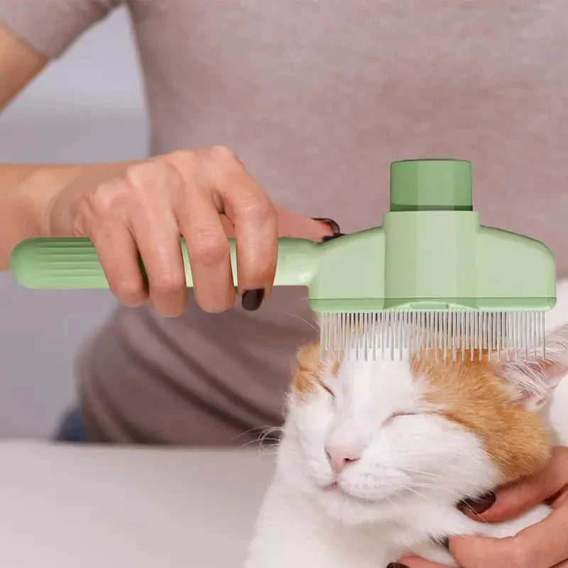 

Щетка для груминга домашних животных: самоочищающаяся расческа для вычесывания шерсти кошек и собак с кнопкой для отпускания волос, для короткошерстных и длинношерстных котят и щенков, для массажа
