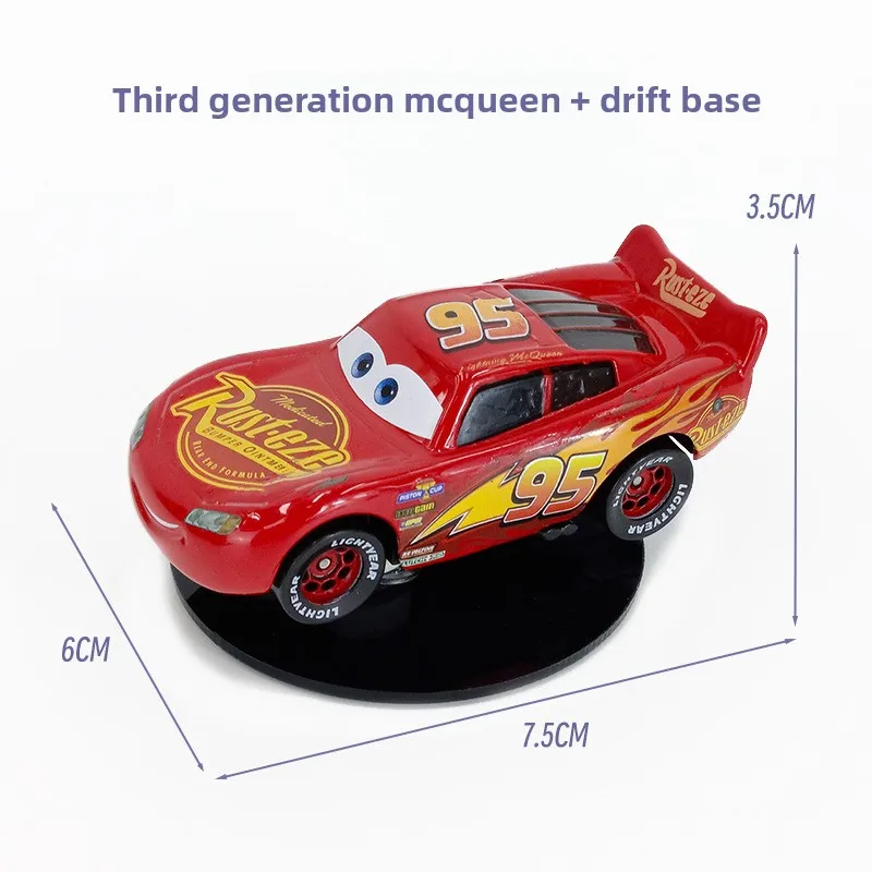 Pixar Cars 3 - Lightning McQueen Drehbares Drift-Ornament für Armaturenbrett und Mittelkonsole, Innendekoration, Spielzeug, Überraschungsgeschenk für Fahrer – Detail 4
