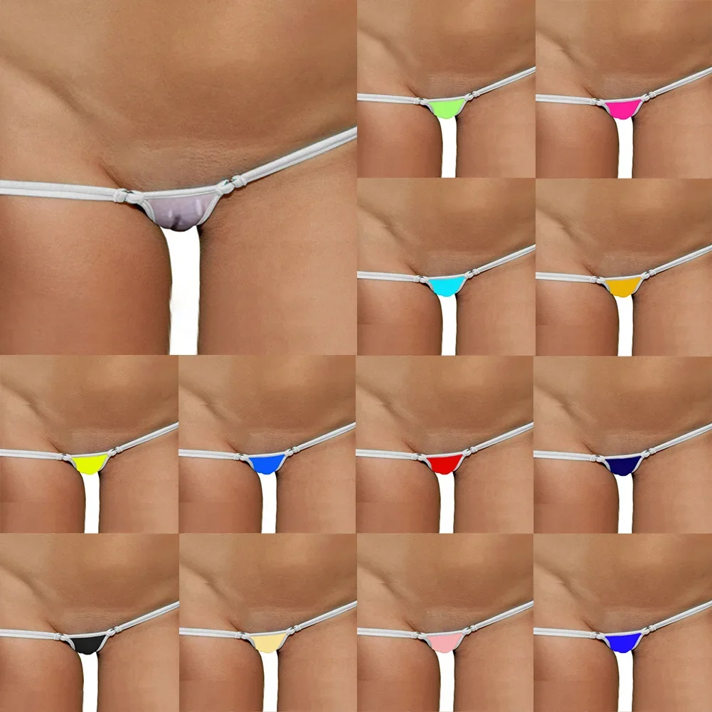 Women Low Rise Thong G-String Sexy Mini Panties Briefs Lingerie Underwear T-Back Seamless Briefs Tanga Thongs Thin Strap Panties