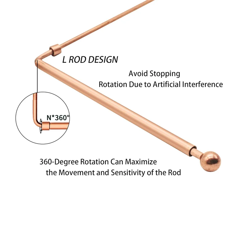 

A20F-Dowsing Rods - 99,9% чистая медь, 2 шт. Diving Rods - для инструментов для охоты на призраки,
