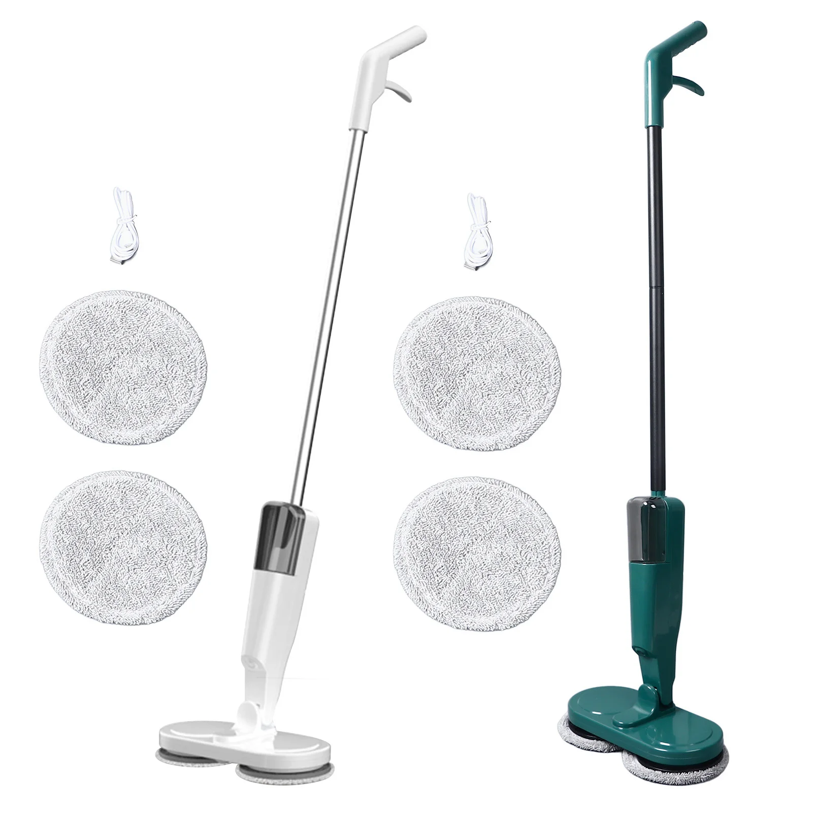 Elektryczny mop akumulatorowy, lekki, bezprzewodowy mop elektryczny z rozpylaczem wody do podłóg z twardego drewna, płytek i marmuru.