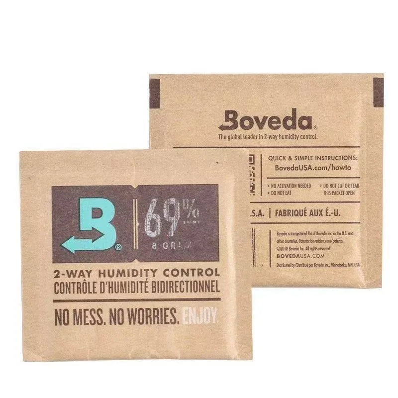 Wholesale 2pcs Original Import Boveda Cigar Humidor Bags 69% Tobacco 8g Cigar Moisturizing Pack cut tobacco Humidification Pack
