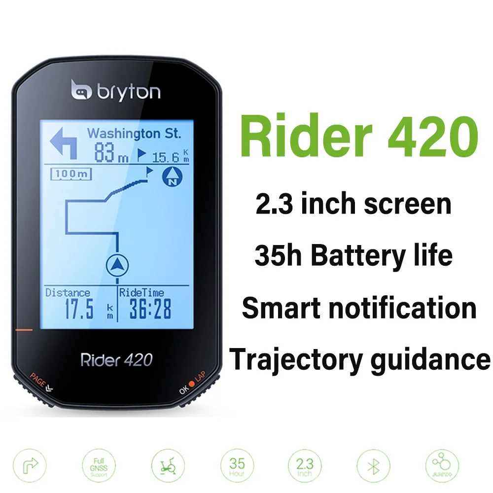 Bryton Rider 420 GPS komputer rowerowy rowerowy bezprzewodowy prędkościomierz cyfrowy mrówka + rowerowy licznik odległości do nawigacji po trasie