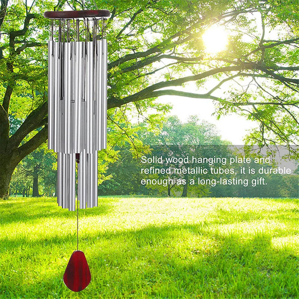 Oversized Wind Chimes Solid Wooden Bronze Wind Chimes Church Courtyard Home Decoration Metal Multi-tube Anti-rust Wind Chimes