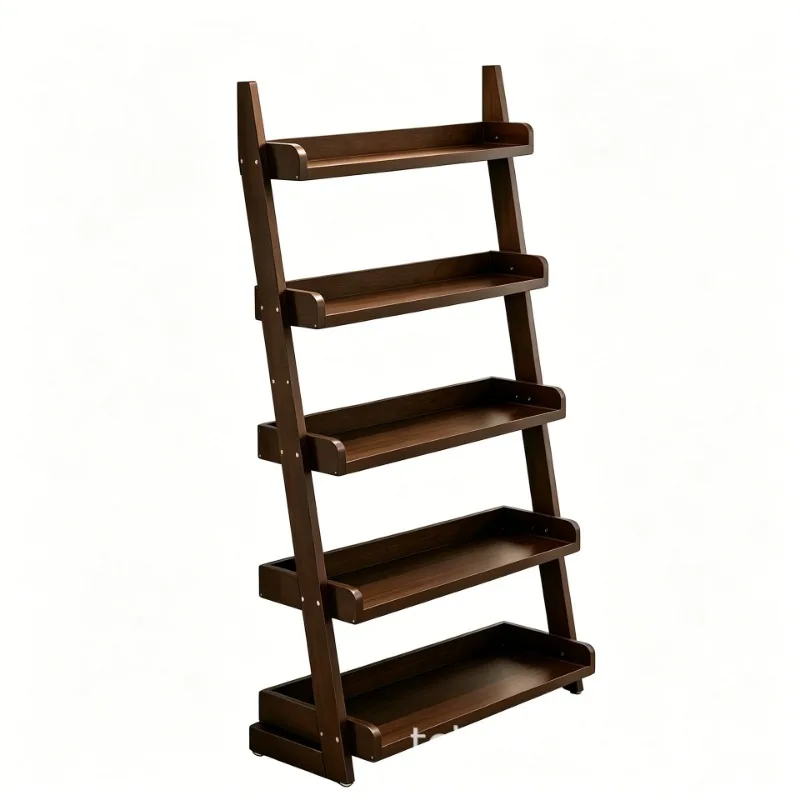 Multi-layer storage shelves Floor trapezoidal bookshelves Home daily storage shelves Living room bedroom study finishing shelves
