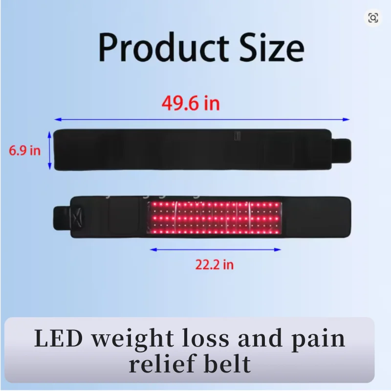 

LED infrared light belt 850nm&660nm to relieve waist fatigue and burn fat belt portable use