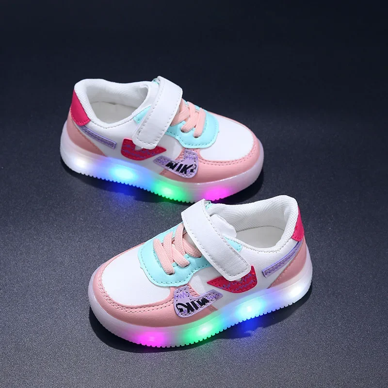 1-6 Years LED Baby Luminous Shoes Boys Glowing Children Sport Sneakers for Kids Girls Anti-slip Toddler Shoes Led Flash Lights