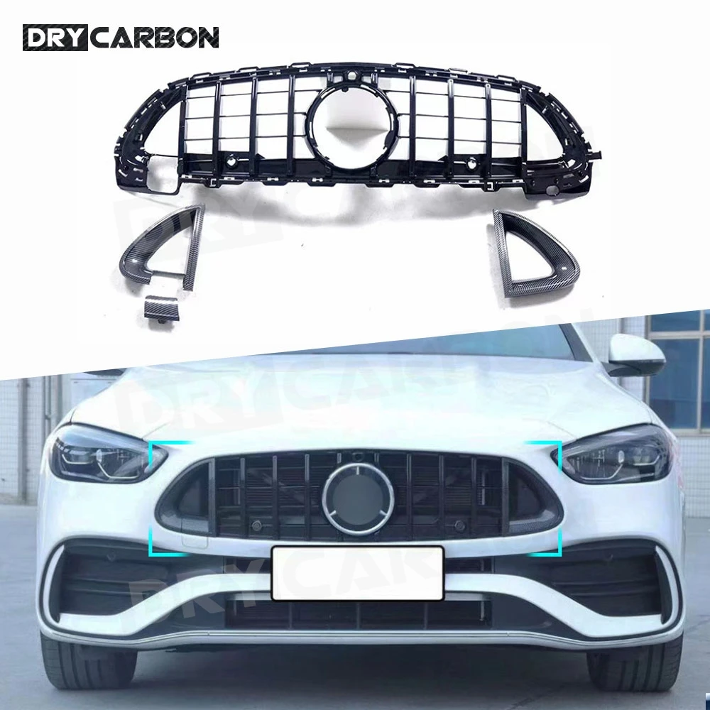 

Front Bumper Kidney Grille Car Racing Grills Mesh Body Kits Accessories for Mercedes Benz C Class W206 2022+
