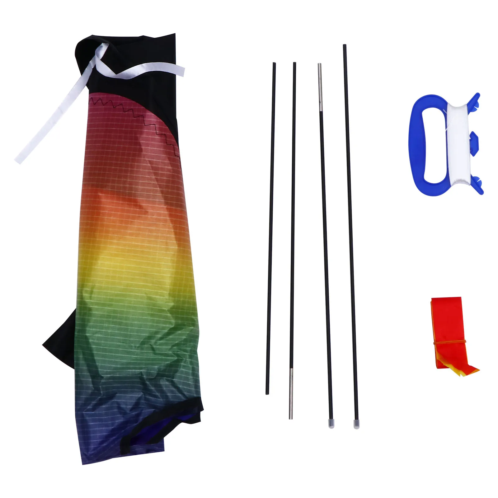 Regenbogendrachen, dreieckig, für Kinder, Outdoor-Spielzeug, bunte Schmetterlinge, einzelne Linie für