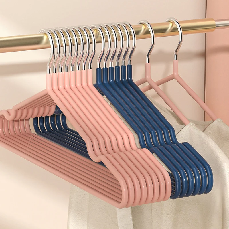 10-30pcs Clothes Rack Coat Stand Multipurpose Non-Slip Hanger Space-Saving Metal Rack Clothes Organizer Durable And Sturdy