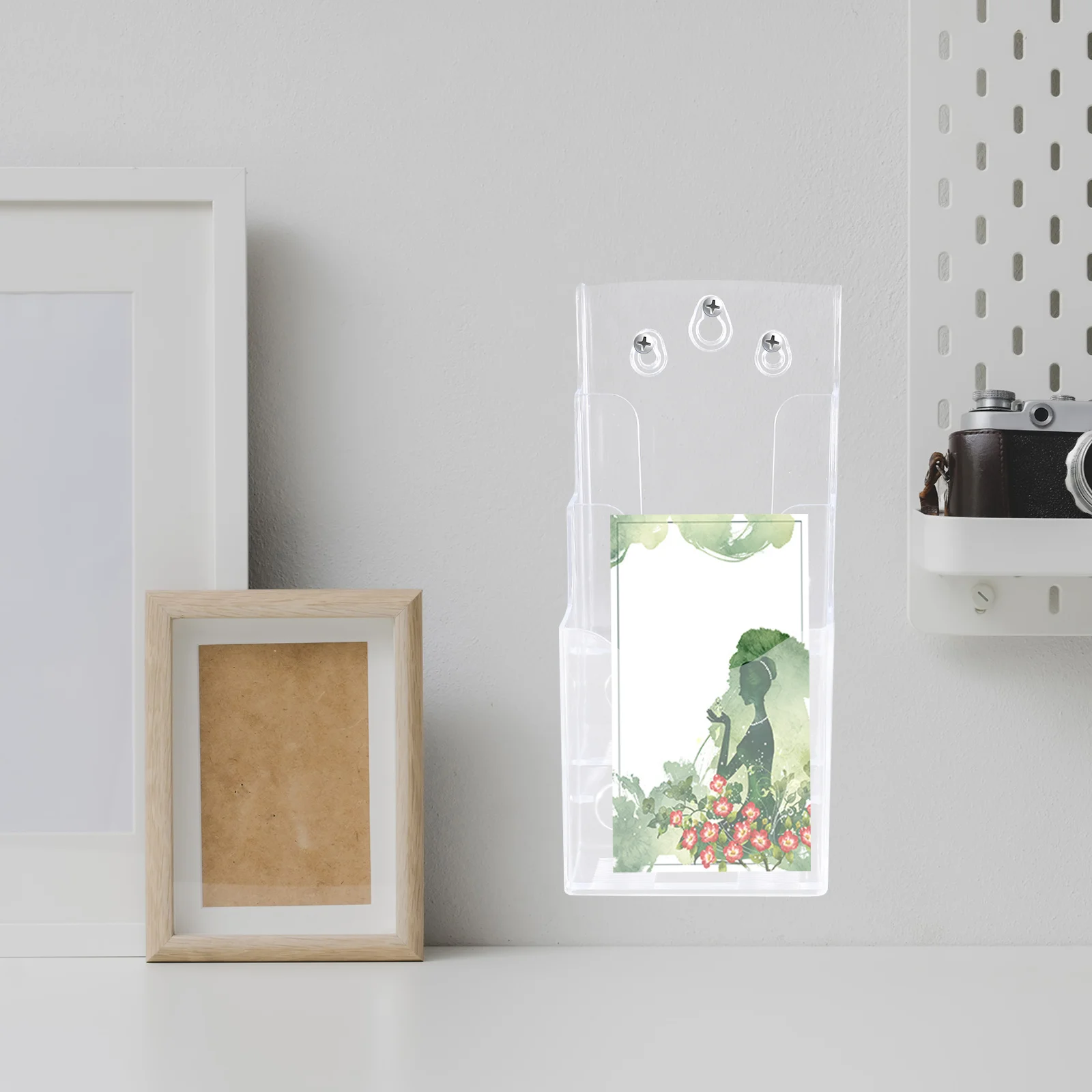 

Business Card Holder Desktop Portable PP Material Compact Card Stand Organizer Display Rack for Business Cards Name Cards