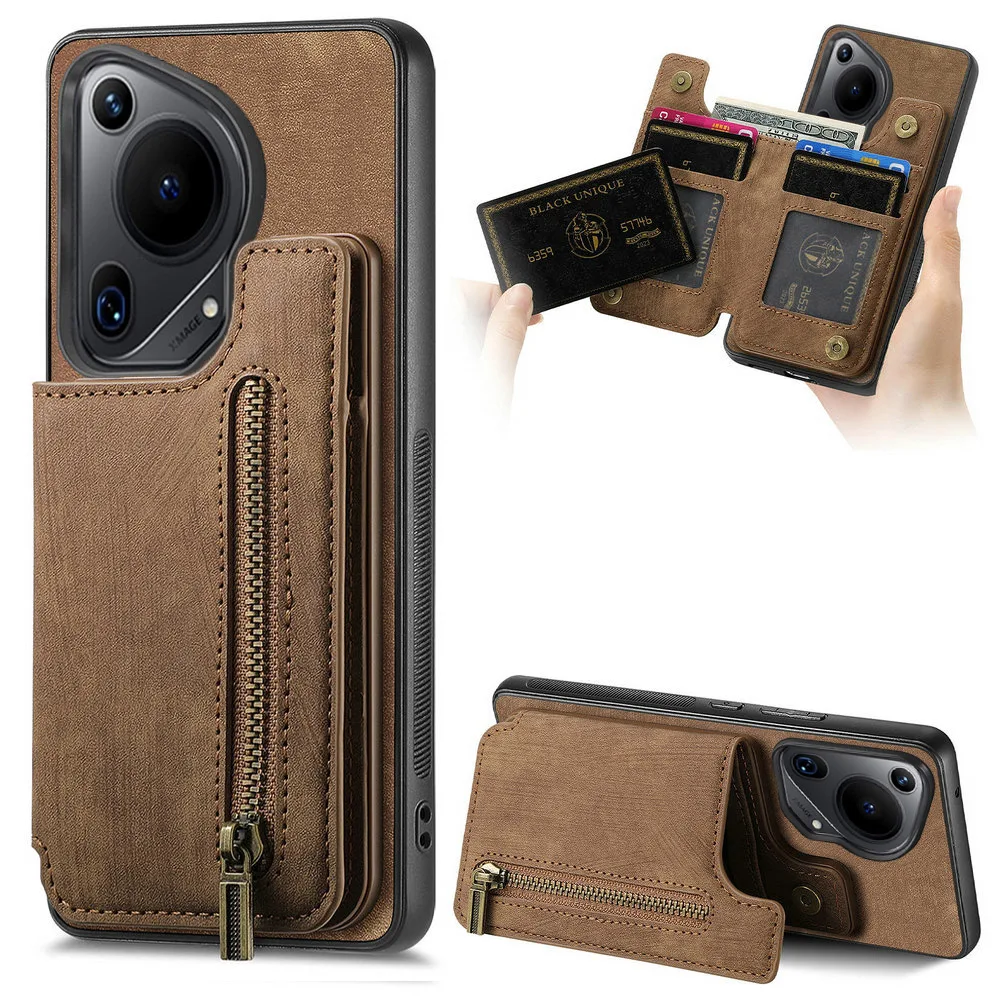 

Pop For Huawei Pura 70 Ultra Pro Plus 5G 2024 Zipper Wallet Case Leather Magnet Card Funda Pura 70 Pro Plus Pura70 Back Flip Cov