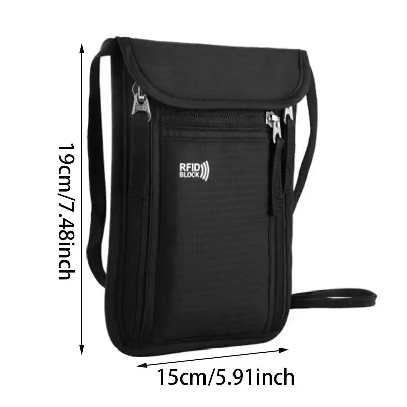 高品質ポータブル ID バッグ多機能盗難防止ブラッシングパスポートバッグ海外旅行チケットカードバッグユニセックスナイロン