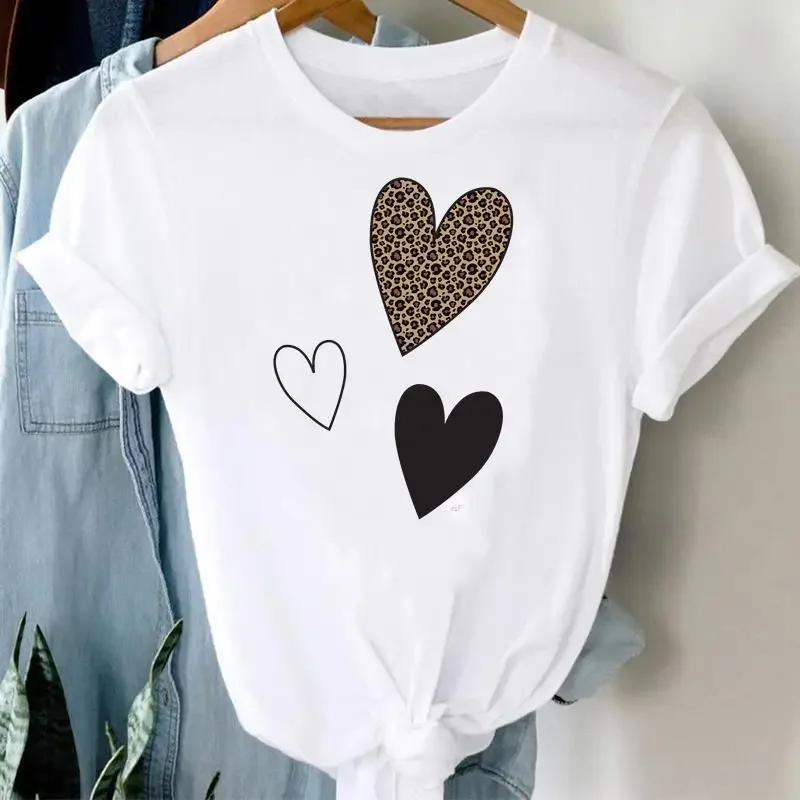 Leopard Print Hot Sale European and American Leopard Print Dress Women's Tops Women's T-shirt T-shirt Tops Graphic T Shirts Y2K