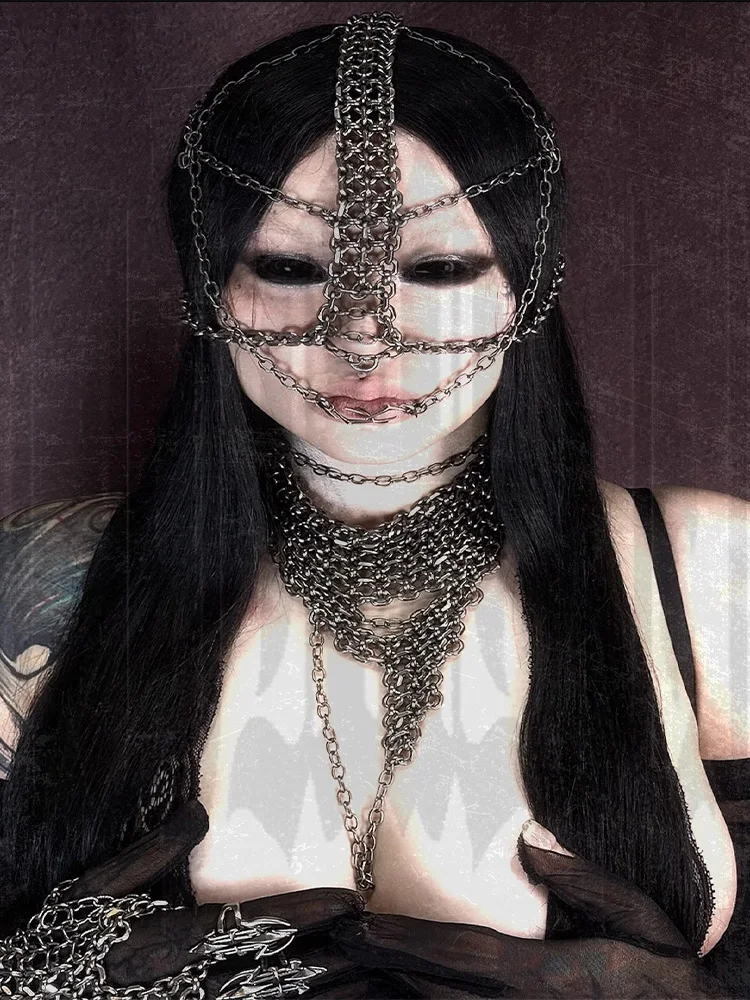 قلادة ZHUHE المقطوعة بشكل غير منتظم على طراز Cyberpunk هي إكسسوار مجوهرات لكل من النساء والرجال كهدية للحفلات #3