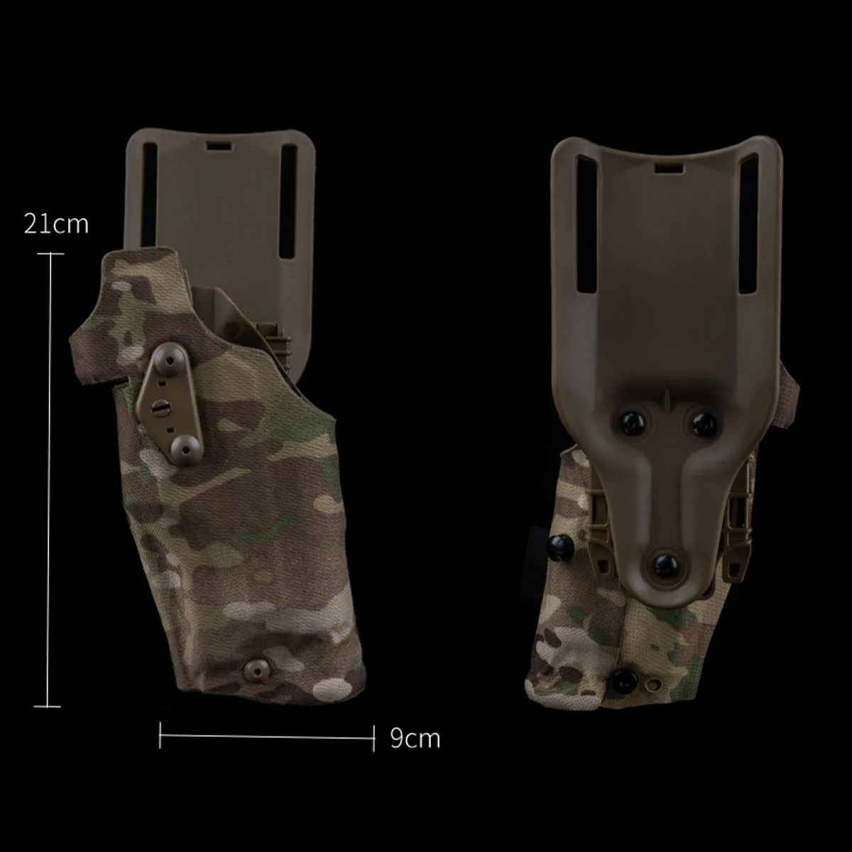 Airsoft Tactical Left Handed Holster with QLS Quick Release Drop Leg Adaptor For Tmk-17 P320 Glock 17 19 Hunting Shooting Belt