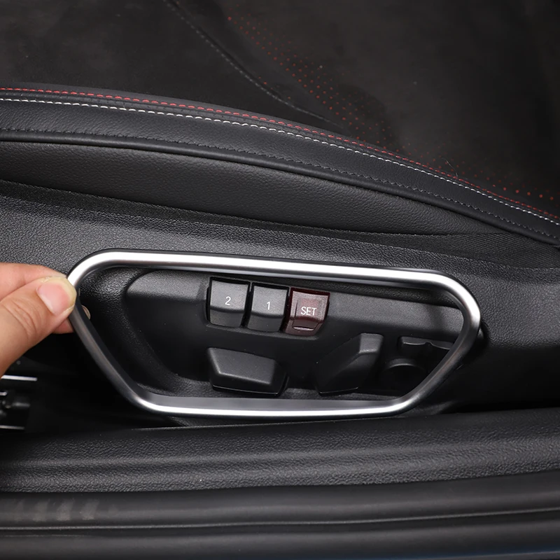 

For Toyota GR Supra A90 2019-2022 Car styling ABS Chrome Car Seat Side Frame Trim Sticker Car Modification Accessories 2 Pcs
