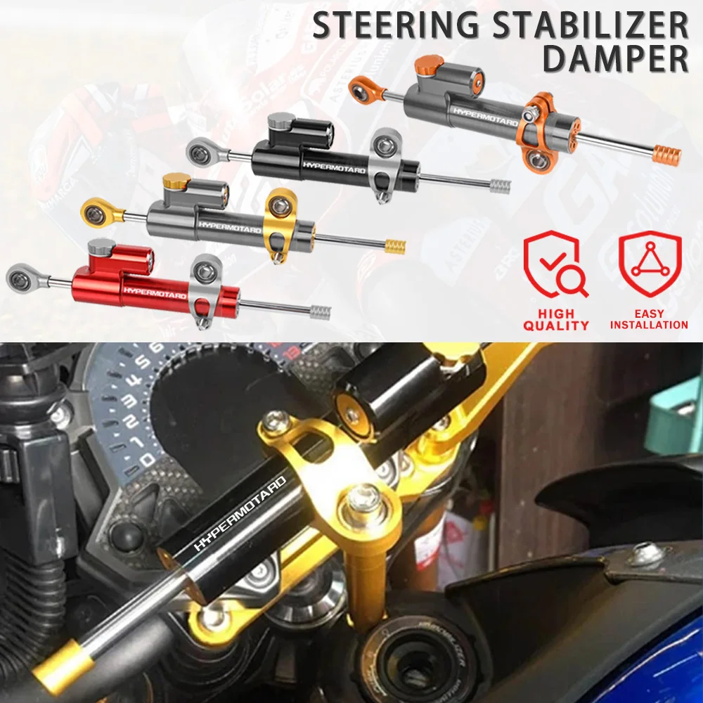 

For DUCATI HYPERMOTARD 698 796 939 950 Mono SP 2010-2024 2025 2026 Aluminum Motorcycle Damper Steering Stabilize Safety Control