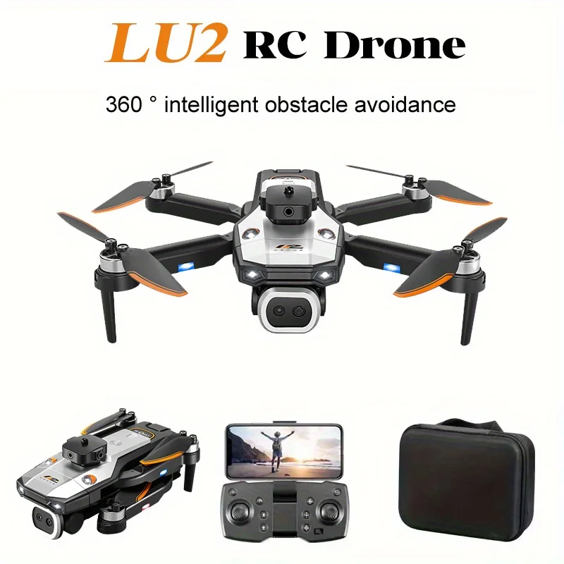 Lu2 drone 4k câmera motorizada dupla + vibração óptica inteligente para evitar obstáculos + voo de ponto de guerra decolagem/retorno de um toque hd vlog