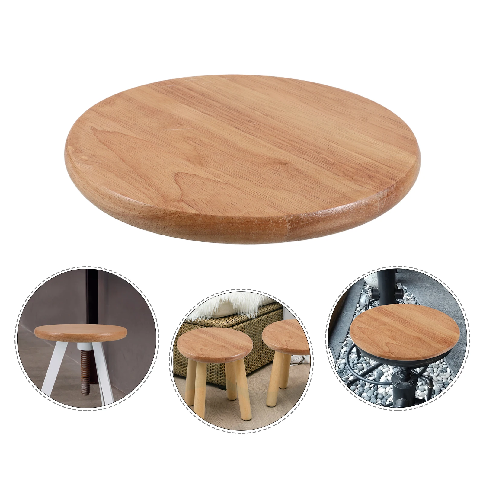 

Round Wooden Stool Cover Top For Barstools Small Decorative Padded Board Bar Chair Cover Surface Rustic Wood Bench Seat