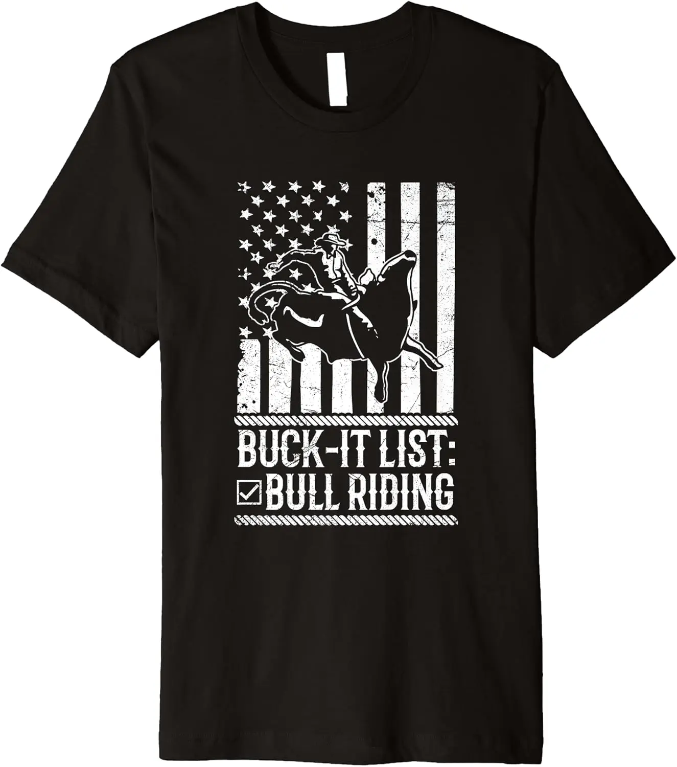 

4th of July Quote for a Patriotic Bull rider Premium T-Shirt