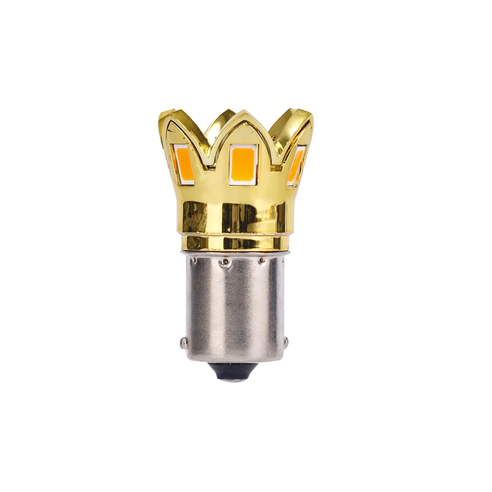 1Pcs Golden Flower P21w Led 1156 Car Light Lamp P21 5W 12SMD Bulb Ba15s Bay15d 1157 Auto Turn Signal Reverse Parking 12v White