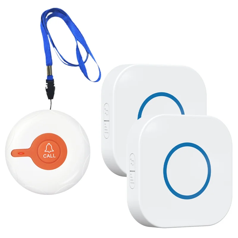

M01K EU Plug Wireless Door Bells Pager, 4 Adjustable Gears, 350M Long-Range Call System For Elderly/Patient/Disabled