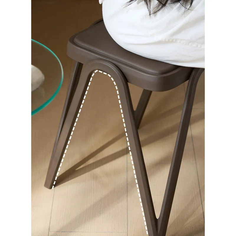Durable Thick Plastic Stool for Home Use, Stackable Dining Chair, Compact and Practical for Living Room Relaxation Shoe Bench