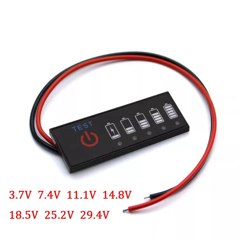 Lithium Battery Power Indicator With Anti-Reverse Connection Function For Led Voltage Display Lithium-Ion Capacity Charging Test