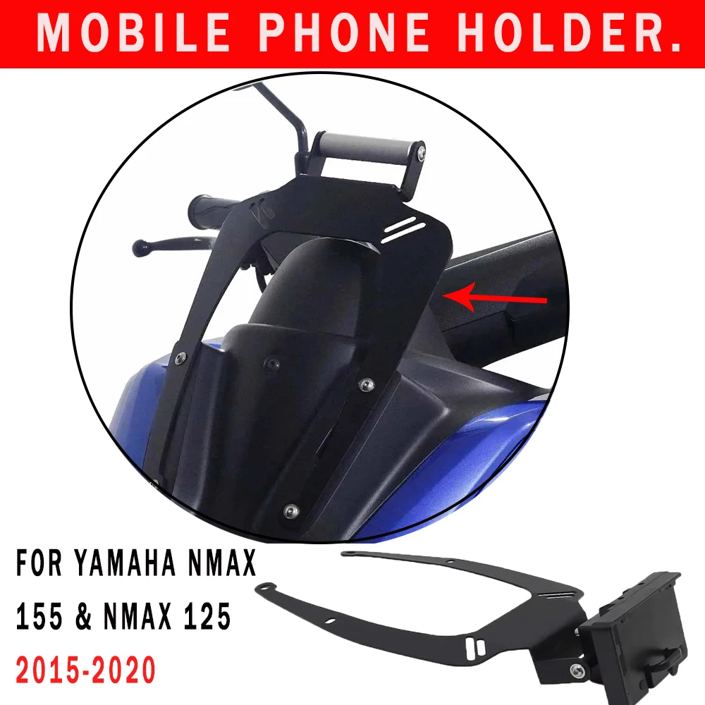 

Для Yamaha NMAX N-MAX 155 125 2015-2020 2019, мотоциклетный навигационный кронштейн, держатель, GPS-подставка для телефона