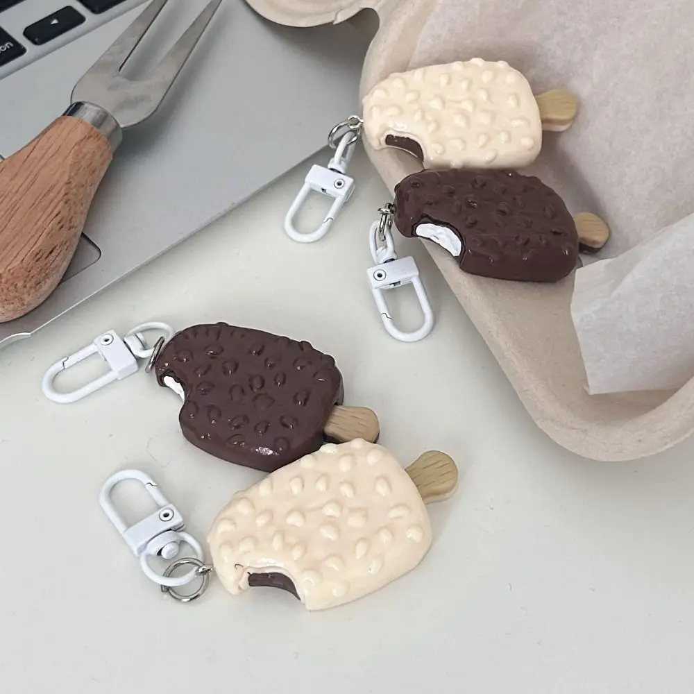 Bag Pendant Chocolate Ice Cream Keychain Car Keychains Charms Simulation Food Keychain Jewelry Accessories Resin Keychain Couple