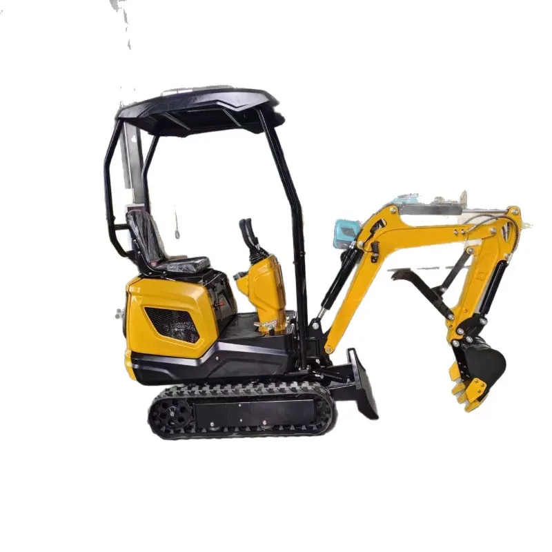 Small excavator, green digging drain pipe small hook machine