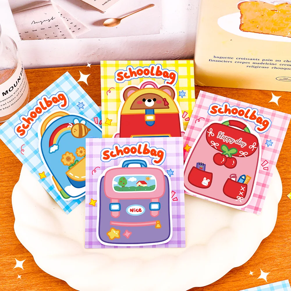 

Students' Reusable Sticky Notes, Cute Cartoon Shaped Aesthetic Memo Pads, Ideal School Supplies Classroom Reward Gifts