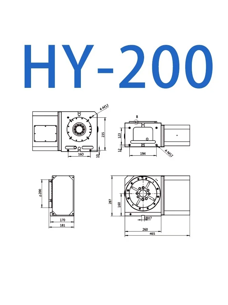 Dual-Purpose Universal Head Machining Center Four-Axis Turntable