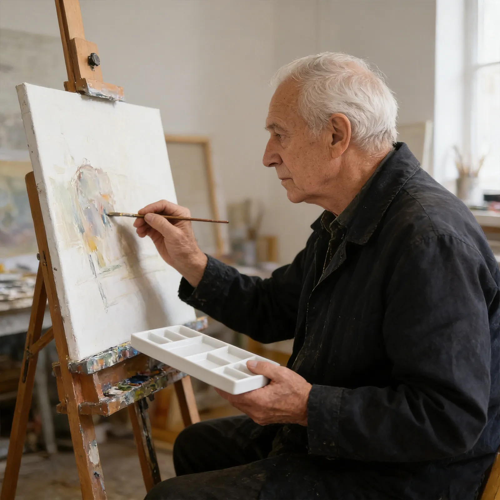 

Легкий керамический лоток для красок, прямоугольный контейнер для пигментов для художников, любителей искусства, проектов DIY, палитра для рисования